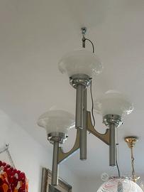 Lampadario Vintage Space Age Anni 70 Gaetano Sciol