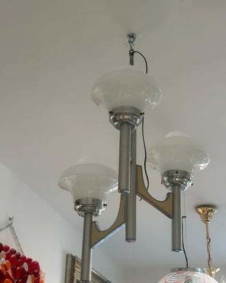 Lampadario Vintage Space Age Anni 70 Gaetano Sciol