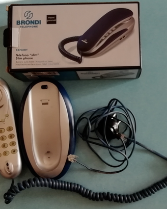 BRONDI telefono "Slim Phone" grigio e blu