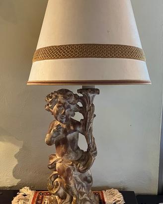 Lampada da appoggio con putto 