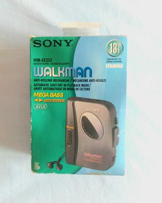 Vintage Sony Walkman WM-EX352 audiocassette Nuovo