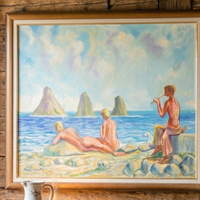 Antico dipinto Scuola Siciliana A firma Ragusa