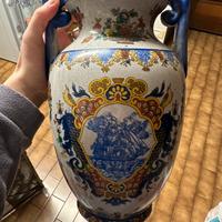 Grande vaso/andora decorativa in ceramica dipinta