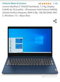 Notebook Lenovo IdeaPad 3 15IGL05