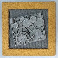 Quadro Materico ,,Vecchio Meccanismo " -- Tecnica 