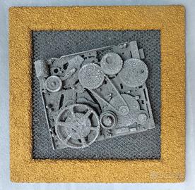 Quadro Materico ,,Vecchio Meccanismo " -- Tecnica 