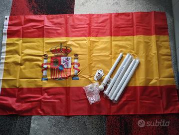 bandiera  grande Spagna con sostegno
