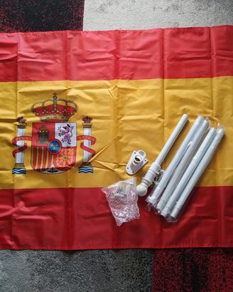 bandiera  grande Spagna con sostegno