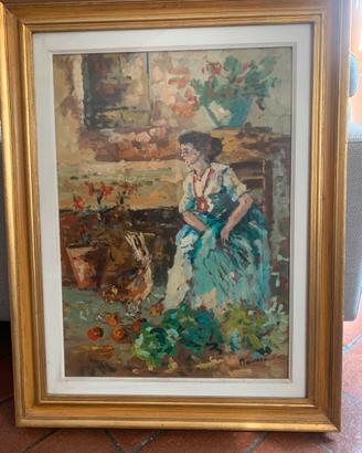 Quadro olio su Tavola Massari
