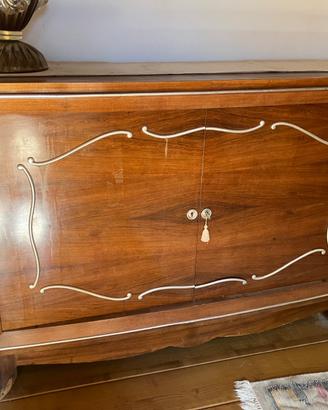 Credenza italiana Art Déco vintage in legno