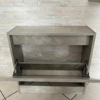 Scarpiera salvaspazio grigio cemento