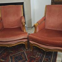 Poltrone antiche in velluto (2)