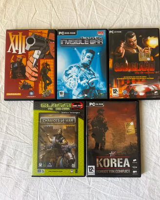 5 giochi PC XIII Gangland Korea Chariots Deus Ex