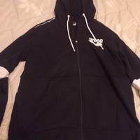 Felpa arena unisex taglia M a zip tasche 