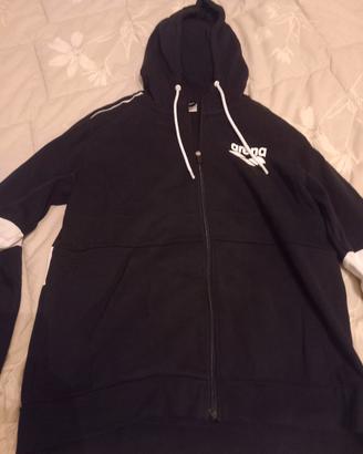Felpa arena unisex taglia M a zip tasche 