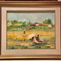 Quadro Dino Brunori, olio su tela, con cornice