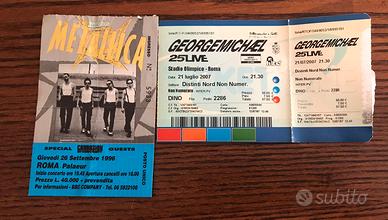 Biglietti-Tickets concerti live vintage