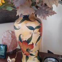 VASO DA SALOTTO CON DECORAZIONE FLOREALE