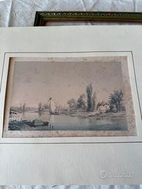 Litografia paesaggio