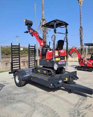 Rimorchio pianale con rampe 25 q.li