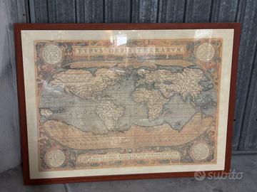 riproduzione mappa del mondo TYPVS ORBIS TERRARVM