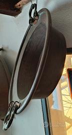 antico bracere in rame 