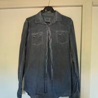 Camicia Sorbino Tg. M Blu Jeansato Uomo