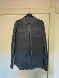 Camicia Sorbino Tg. M Blu Jeansato Uomo
