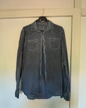 Camicia Sorbino Tg. M Blu Jeansato Uomo