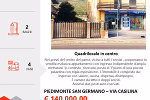 Appartamento in centro, 3 camere e 2 bagni