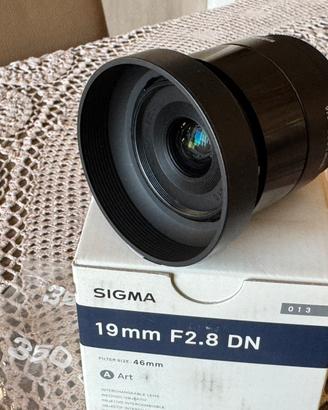 Obiettivo Sigma 19mm F2.8 E-mount attacco Sony