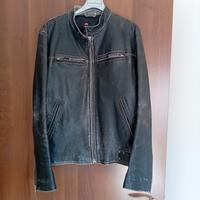 giubbotto diesel pelle nero 