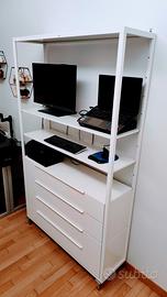 Mobile da ufficio con ripiani e cassetti