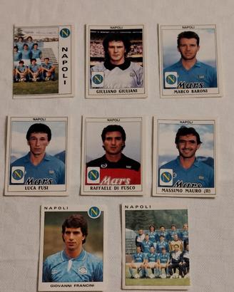 8 figurine Panini Napoli con Maradona 89/90-90/91