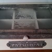 Cassetta porta tisane o altro in legno e vetro