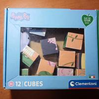 gioco peppa pig clementoni 12 cubi 3+ anni