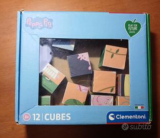gioco peppa pig clementoni 12 cubi 3+ anni