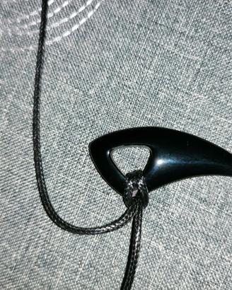 Collana acciaio ciondolo dente di lupo uomo ragazz