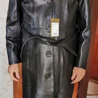 Cappotto in pelle di NAPPA nera (Taglia 44)