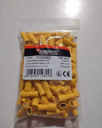100 Connettori Innesto Femmina Isolati