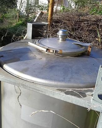 Botte per vino acciaio 1000lt carica dall'alto