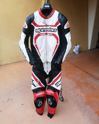 tuta moto 52 Alpinestars divisibile in pelle
