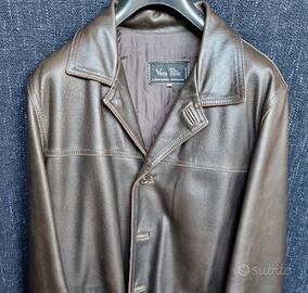 giacca in pelle colore marrone
