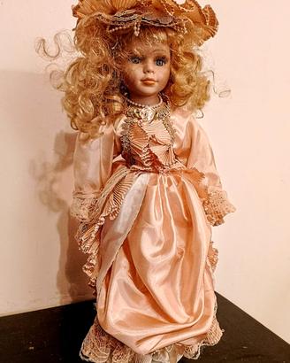 Bambola anni 80-90 H cm 41 vestito Rosa 