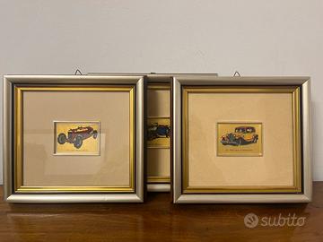 Quadretti Alfa Romeo su foglia d'oro 23 kt