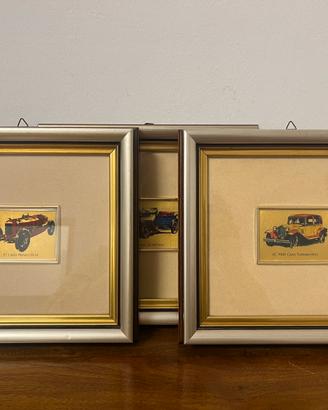 Quadretti Alfa Romeo su foglia d'oro 23 kt