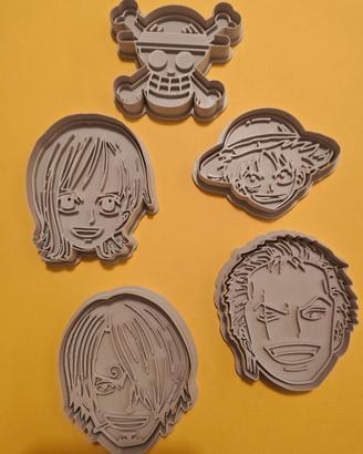 Set 5 formine per biscotti personaggi One Piece