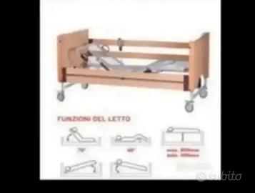 letto ospedaliero elettrico per anziani completa 