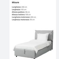 letto ikea gressvik 90x200