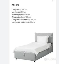 letto ikea gressvik 90x200